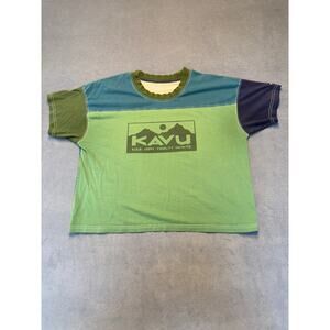 KAVU Malin Tee Ocean Trek Women’s XL Boxy Cropped Tee